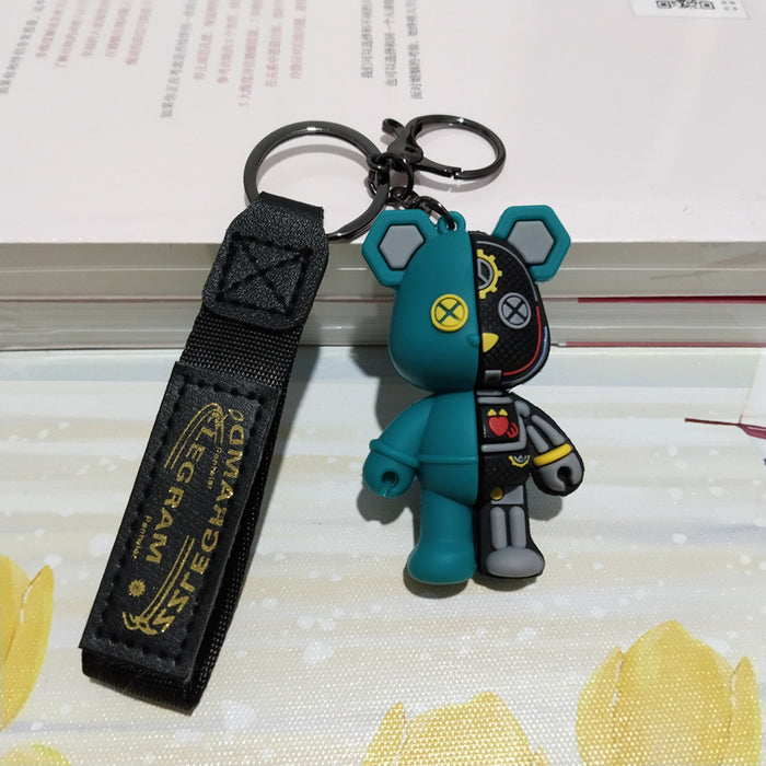 Wholesale Cartoon Mechanical Bear Keychain Pendant Cute Doll Bag Hanger Car Hanger