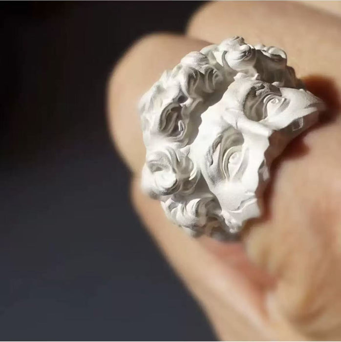 Wholesale Men' s Artistic " David"  Distressed-Finish Ring