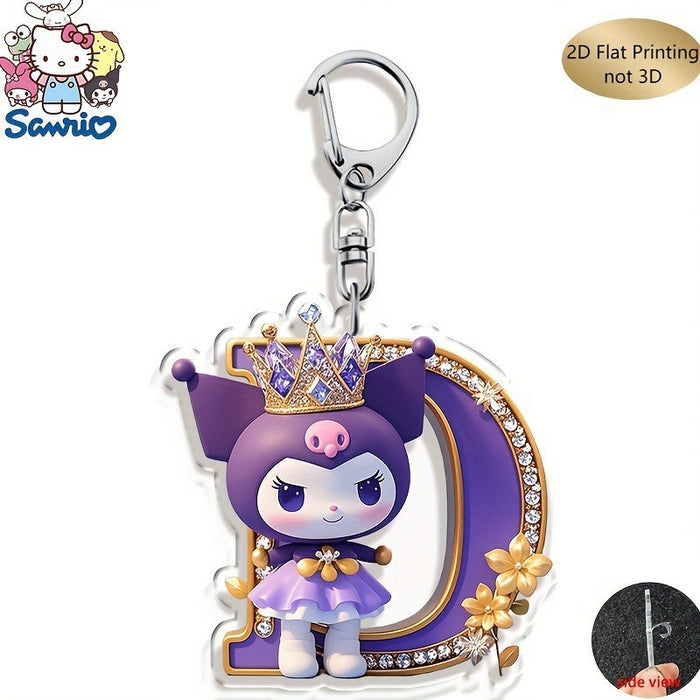 Wholesale Acrylic 26 Letter Alphabet Keychain Set Cute Cartoon Design MOQ≥2