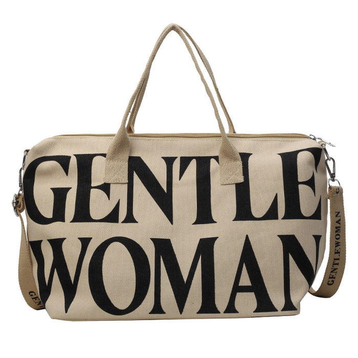 Wholesale Stylish canvas large capacity hand travel bag shoulder crossbody bag