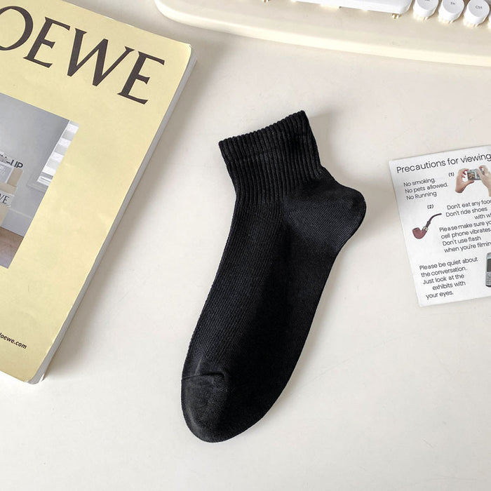 Wholesale Cotton new mesh breathable short tube socks, thin version, college style boat socks