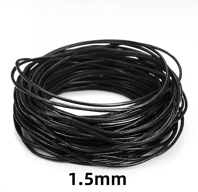 Wholesale 100pcs Round  Cowhide Rope Accessories Mobile Phone Case Leather Rope Braided Rope