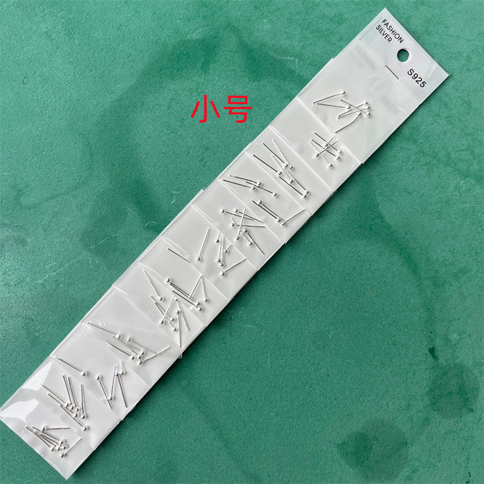 Wholesale New minimalist silver ear studs, silver needles, ear sticks, and ear needles