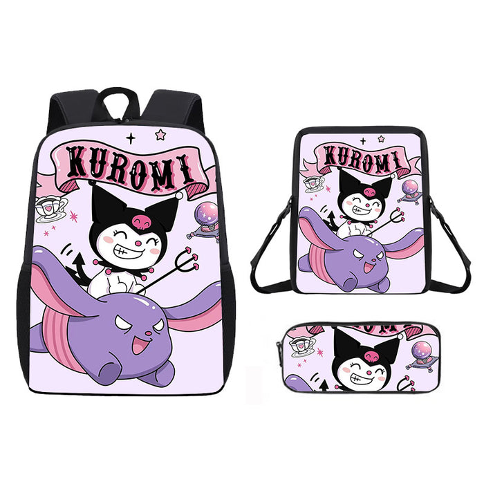 Wholesale Backpack Satchel Pencil Case Three-piece Student Schoolbag