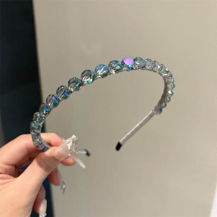 Wholesale   Blue Hair Hoop Women's Crystal  Headband  Headwear
