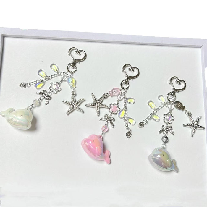 Wholesale Whale Starfish Girl Sweet Girl Keychain Bag Pendant Headphone Pendant