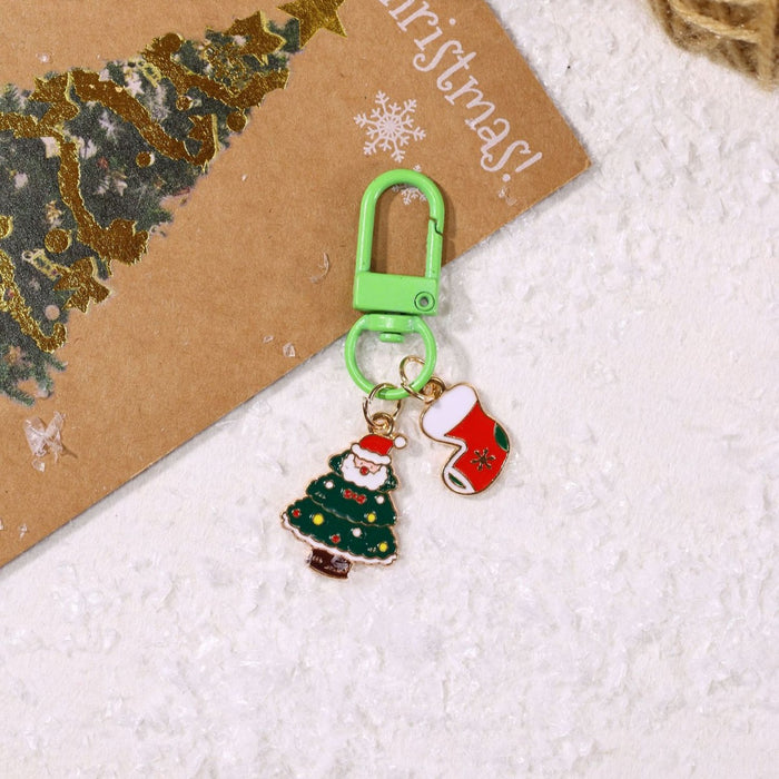 Wholesale  keychain creative cartoon car keychain schoolbag pendant Christmas gift