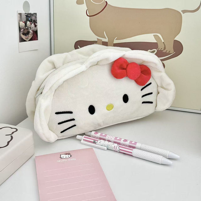 Wholesale Dumpling Girl Large Capacity Plush Pencil Bags