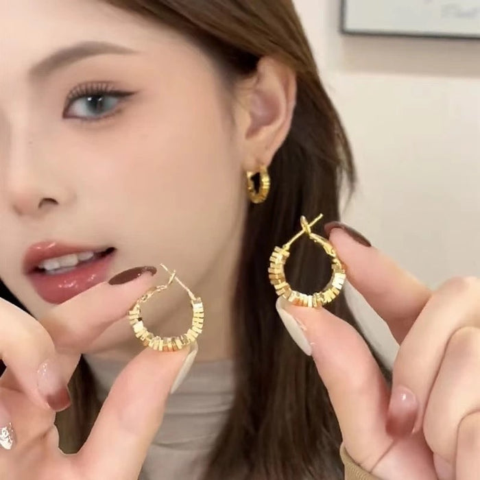 Wholesale Square hoop earrings high-end earrings