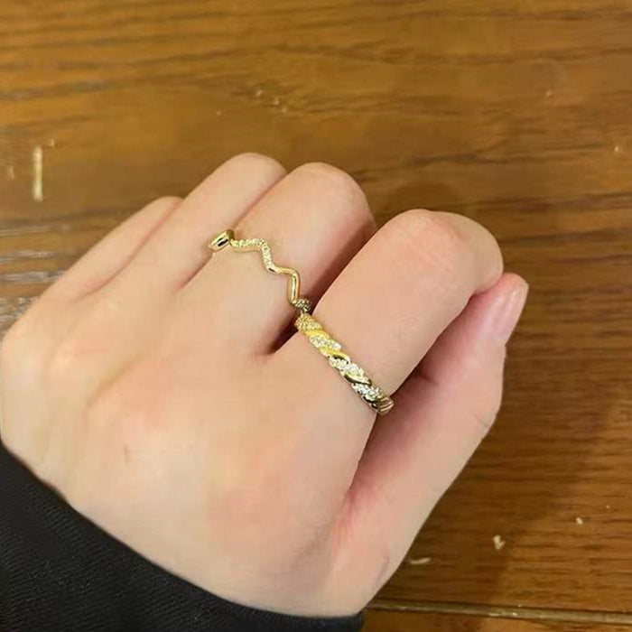 Wholesale Light luxury ring with niche design, high-end sensory ring, exquisite ring opening temperament