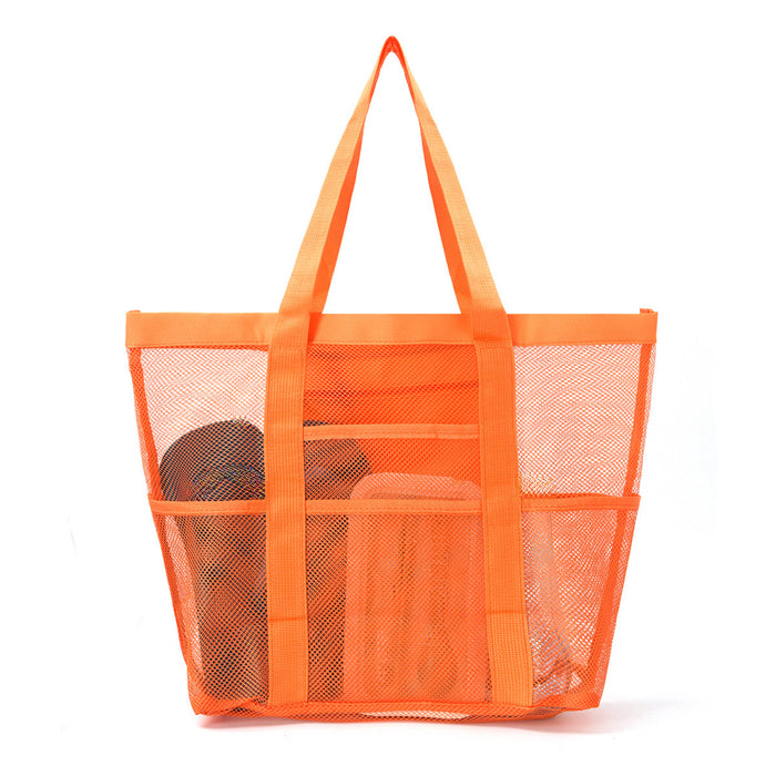 Wholesale Beach bag, large capacity toy mesh swimming bag, multifunctional travel handbag, single shoulder beach bag, swimsuit storage bag