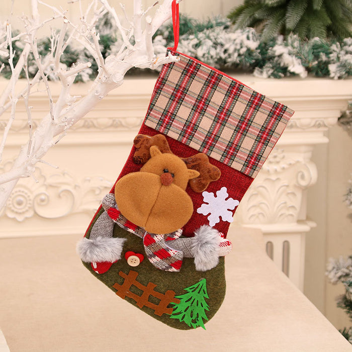Wholesale Christmas Stockings Christmas Gift Bag Christmas Small Stockings Pendant Christmas Tree Hanging Ornament Bag