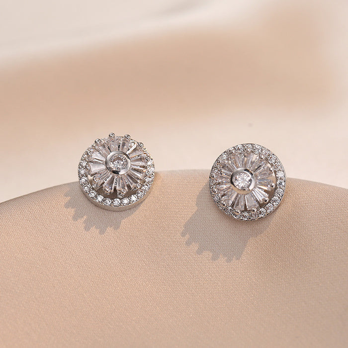 Wholesale Necklace zircon necklace niche earrings fashion set titanium steel lock chain