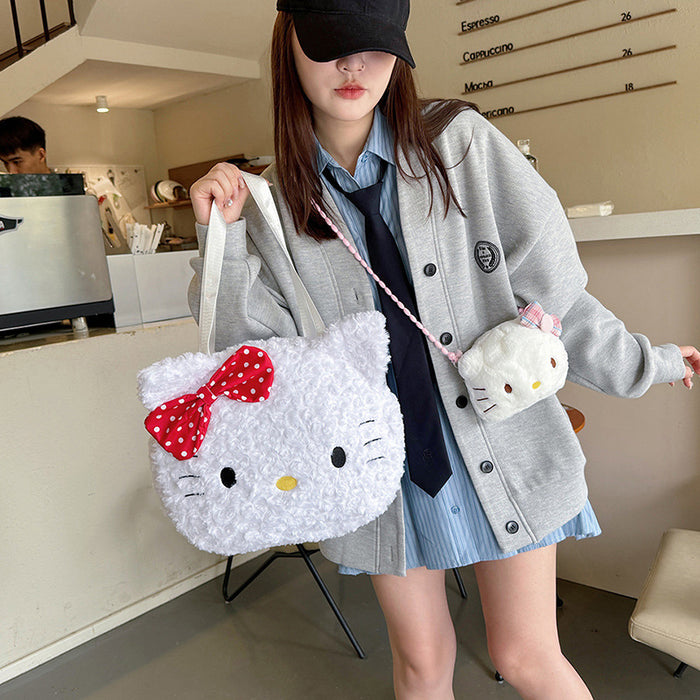 Wholesale Tote backpack cartoon travel large capacity plush bag for women