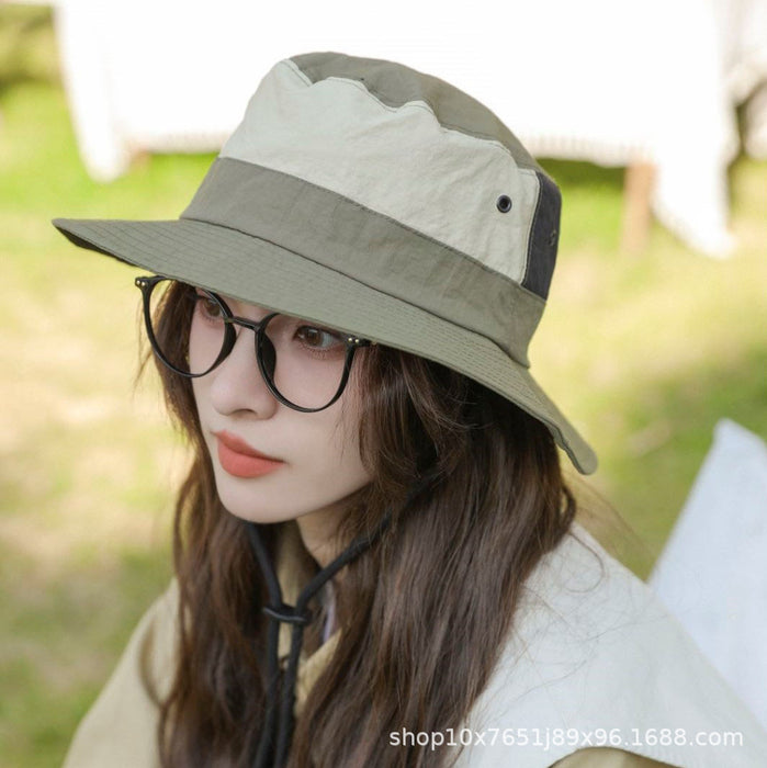 Wholesale Colorful border fisherman hat versatile casual camping, hiking, cycling, sun protection, sun shading hat