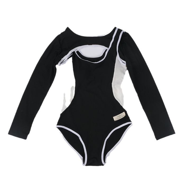 Wholesale Swimsuit long sleeved sun protection one-piece hot spring high-end swimsuit