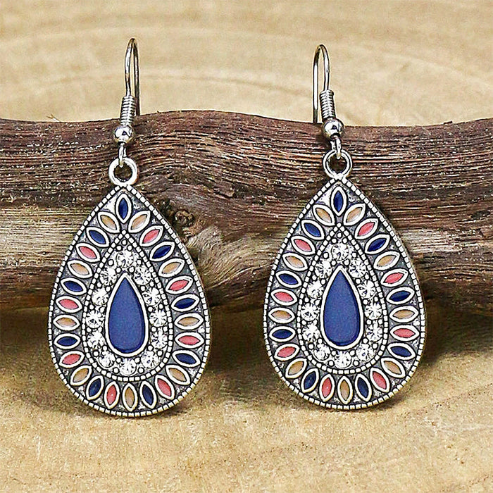 Wholesale Bohemian Mixed Blue Earrings Zinc Alloy Electroplated Party Jewelry Accessory MOQ≥2