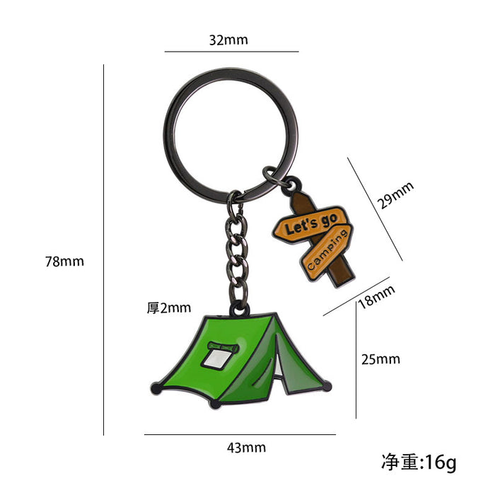 Wholesale Camping Equipment Metal Small Pendant  Keychain