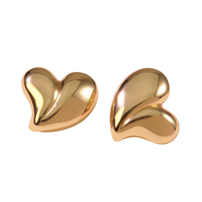 Wholesale Vintage Titanium Steel Heart Earrings JDC-ES-JW005