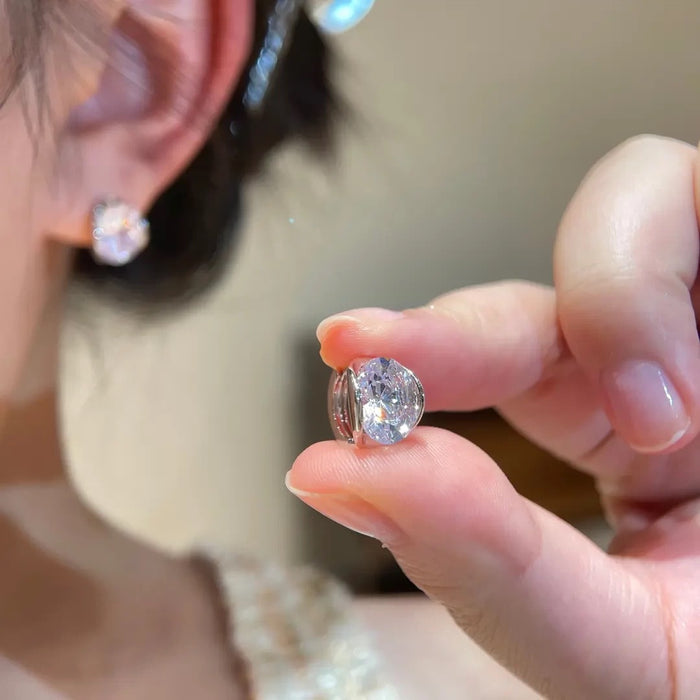 Wholesale Temperament earrings, irregular circle design, high-end texture