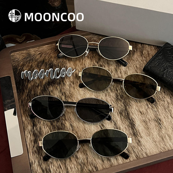 Wholesale Sunglasses Metal Elliptical Retro Cat Eye Sunglasses Women's Premium Nylon