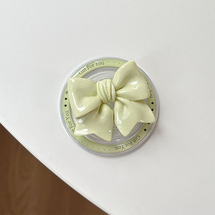 Wholesale Solid-Color Bowknot Magnetic Phone Grips