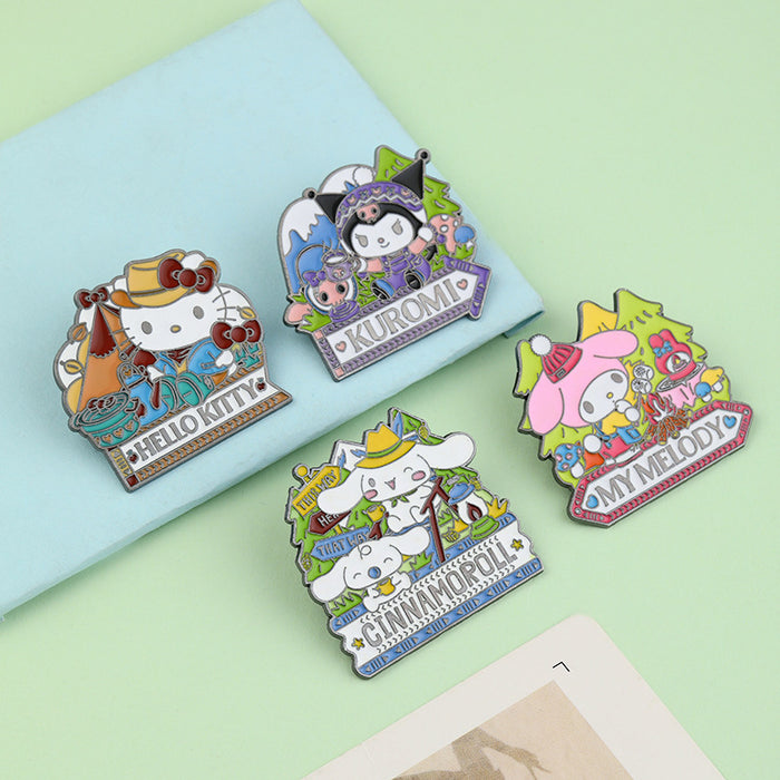 Wholesale Cartoon Cute  Brooch Metal Badge Bag Pin