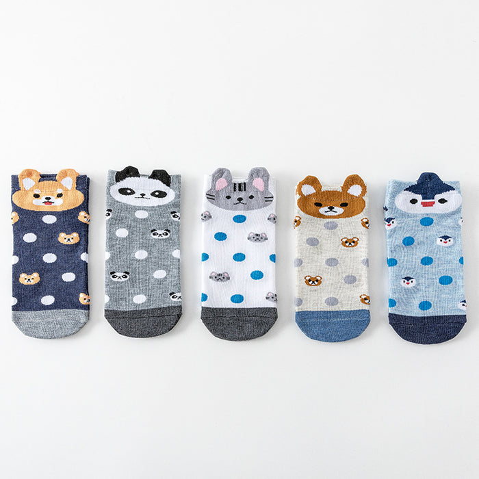 Wholesale New cartoon short socks, boat socks, shallow mouth invisible socks