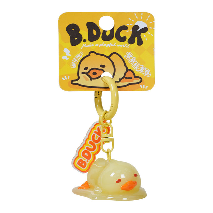 Wholesale Chic B Duck Light Changing Keychain Pendant Cute PVC Bag Charm Car Key Accessory