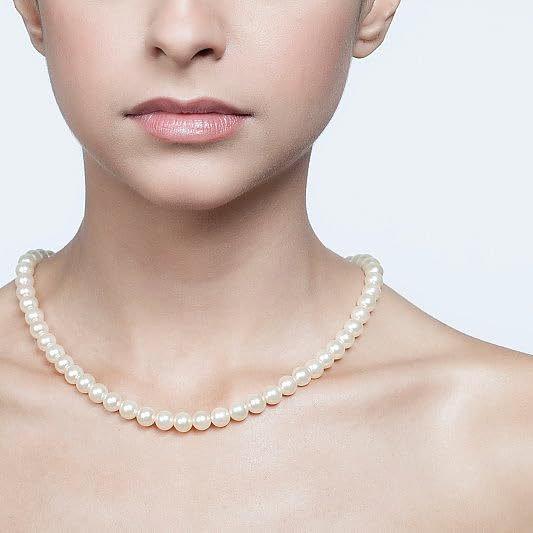 Wholesale Pearl Titanium Steel Necklace Clavicle Chain Joker Women's Feeling Beads