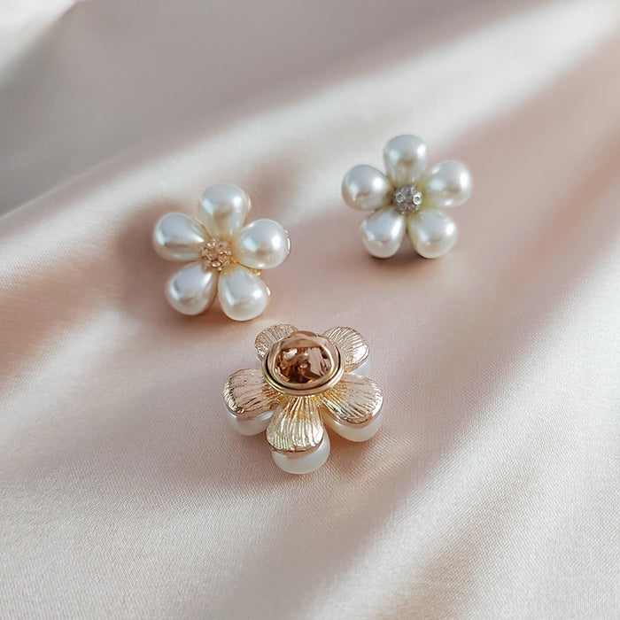 Wholesale Pearl  brooch small button shirt collar pin