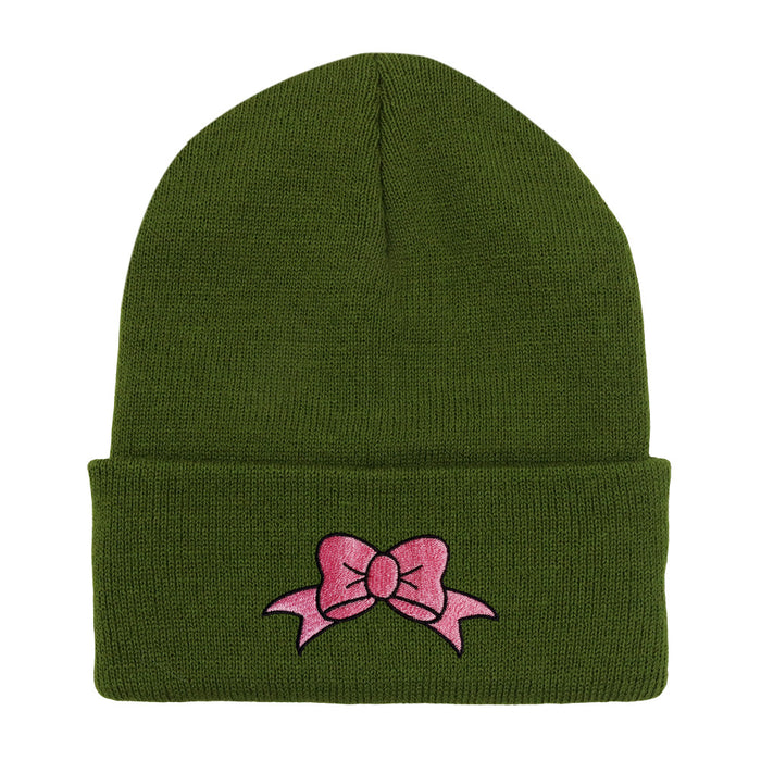 Wholesale Bow Embroidery Acrylic Knitted Hat JDC-FH-HaiPu009