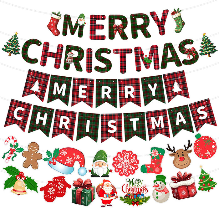 Wholesale Christmas Door Head Decoration Pendant Party Scene Atmosphere Decoration Paper Creative Small Door Hanging