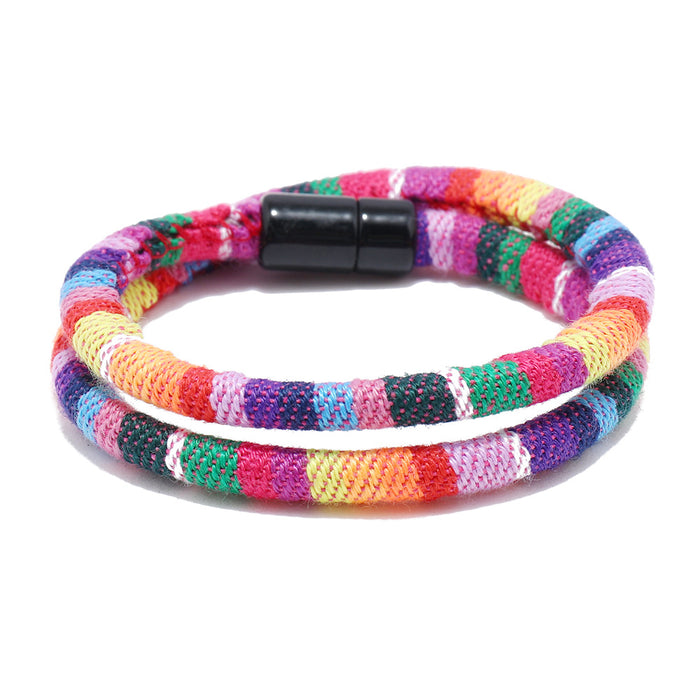 Wholesale Ethnic Style Men and Women Bracelet Colorful Fabric JDC-BT-XH028