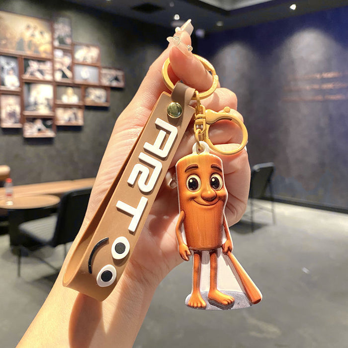 Wholesale Cartoon Shark Bag Charm Keychain Metal Car Key Accessory MOQ≥2