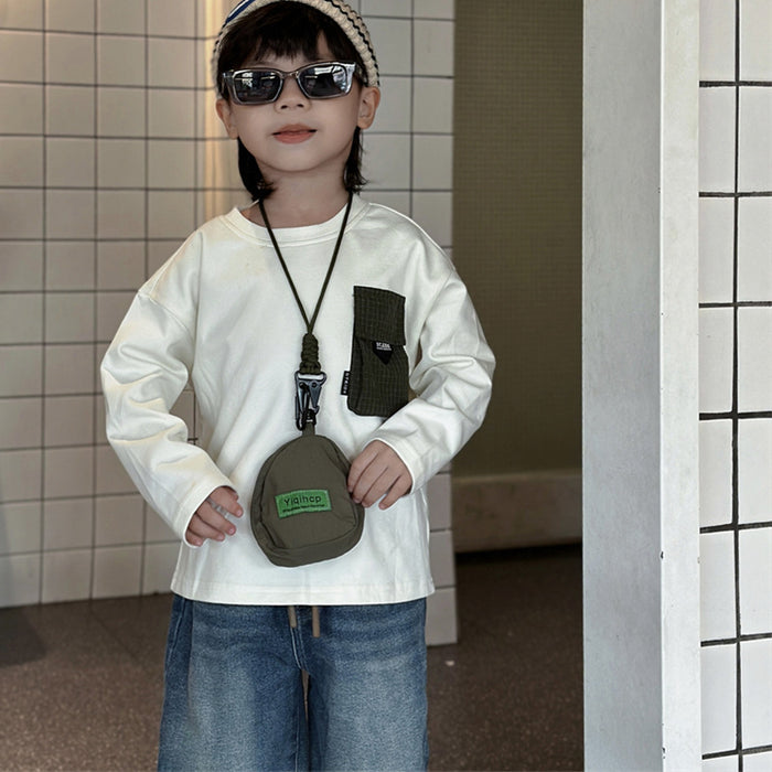 Wholesale New neck hanging small bag, trendy children's baby accessory bag, stylish headphone bag, portable wallet for outdoor use