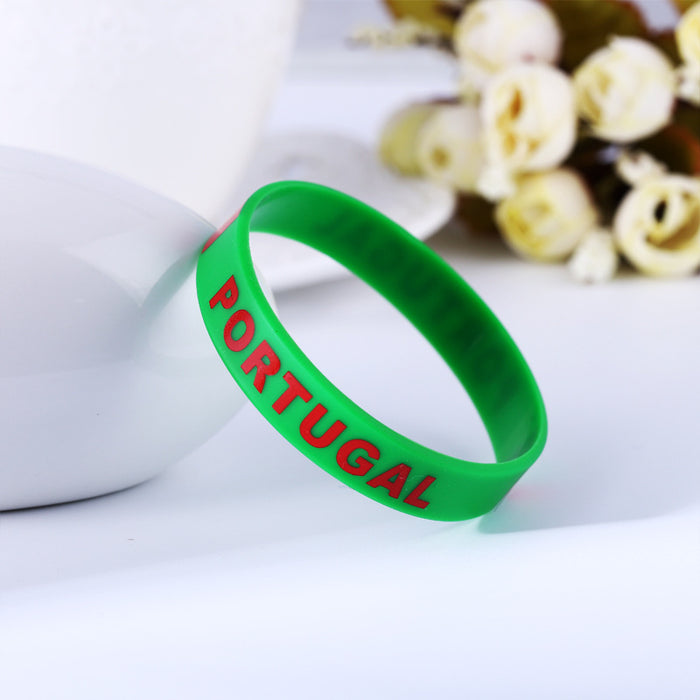 Wholesale World Cup Fan Silicone Bracelets
