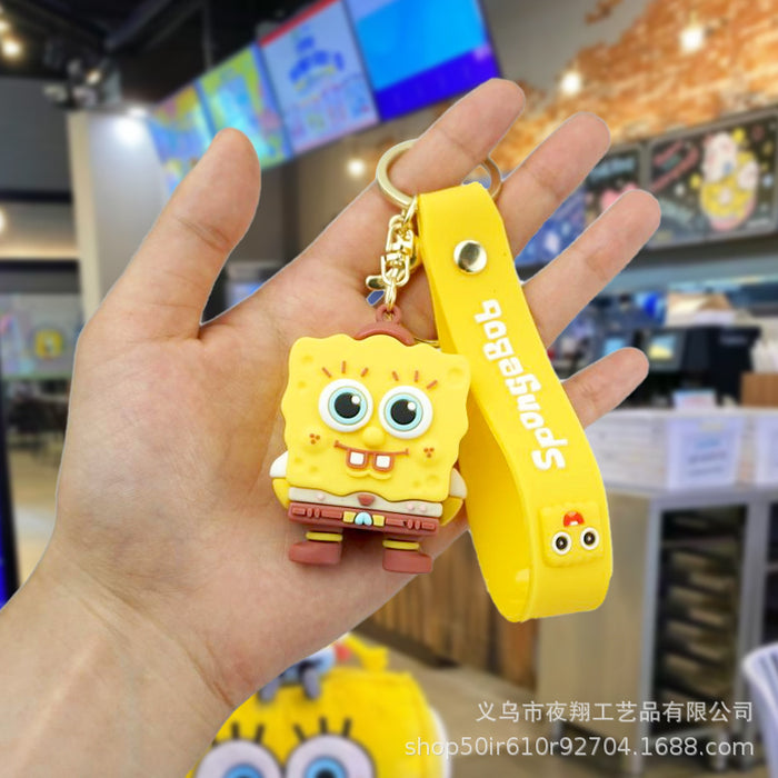 Wholesale Creative cartoon rubber couple keychains