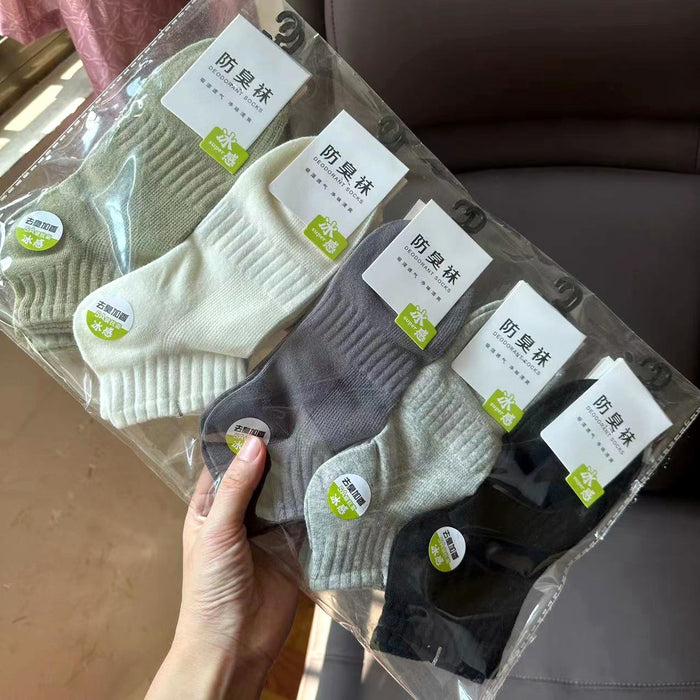 Wholesale Sports socks, anti odor and sweat absorbing socks, thin short socks, cotton socks, white short tube socks