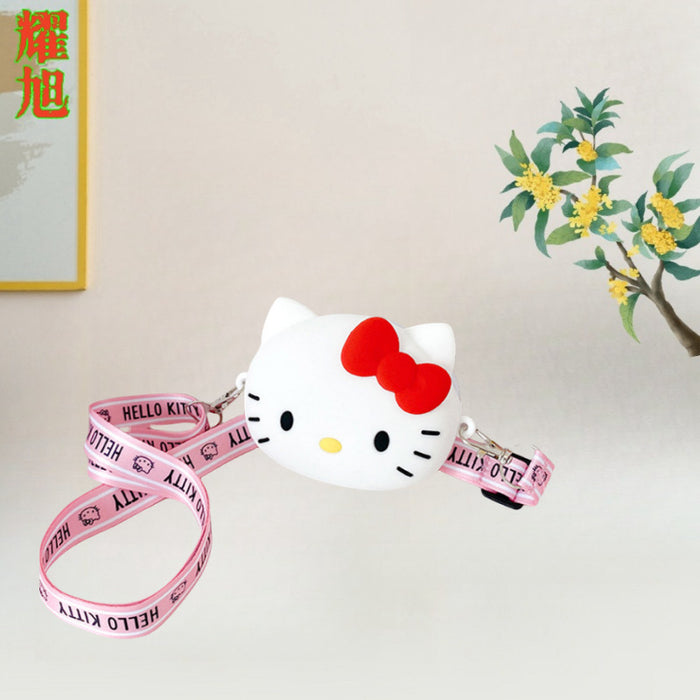 Wholesale Cartoon children's silicone coin purse hanging neck cute