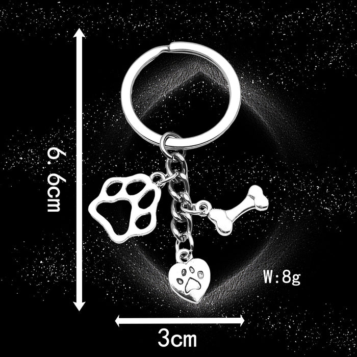 Wholesale Antique silver enamel metal keychain