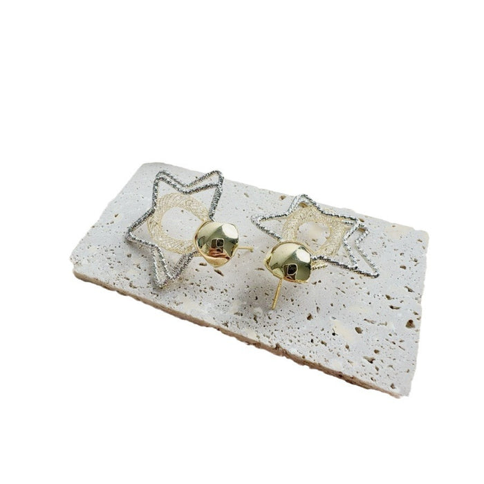 Wholesale Light luxury design, niche silver needle earrings, irregular high-end fashion earrings wholesale