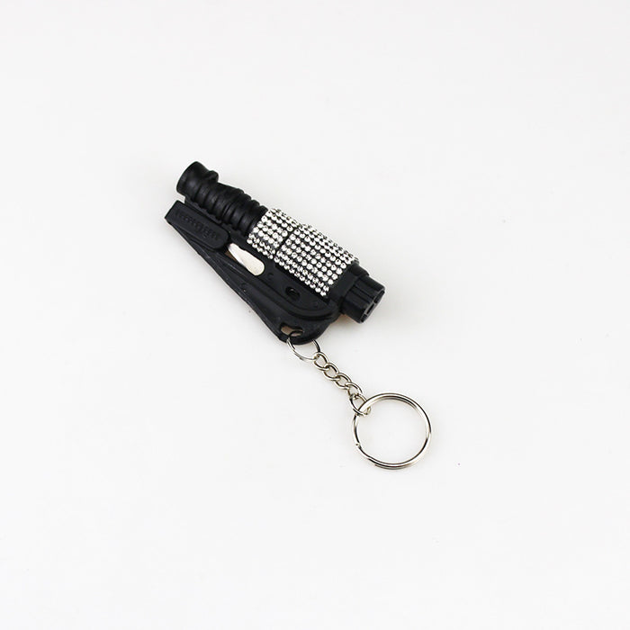 Wholesale Plastic Diamond 3-in-1 Whistle Keychain JDC-KC-TouMS012