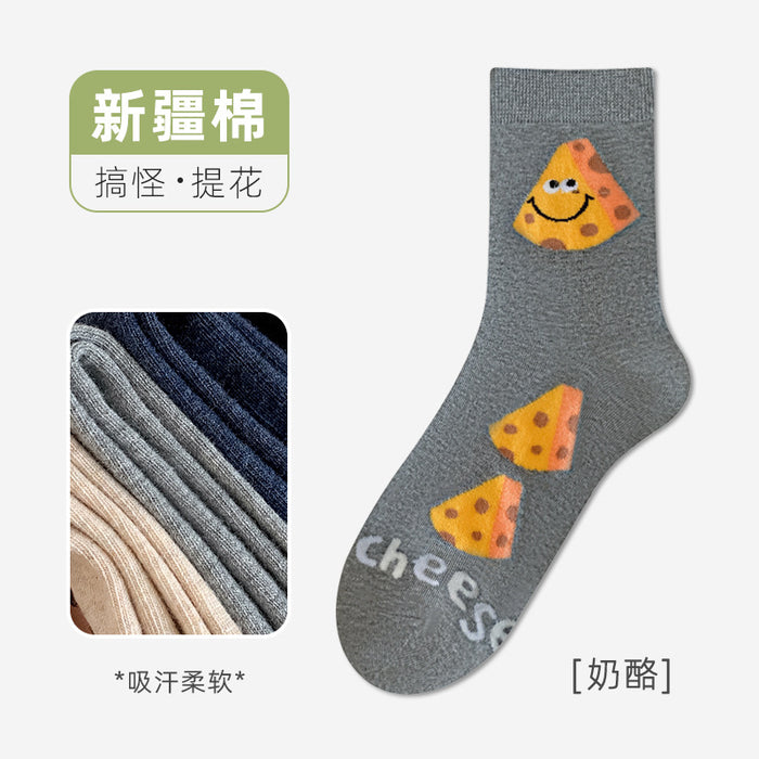Wholesale Socks, mid tube socks, cotton socks, special cartoon creative socks, anti odor and sweat absorbing versatile socks