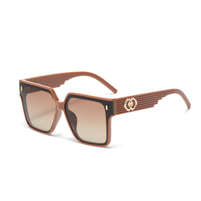 Wholesale Large frame high-end sunscreen sunglasses square slimming driving sunglasses