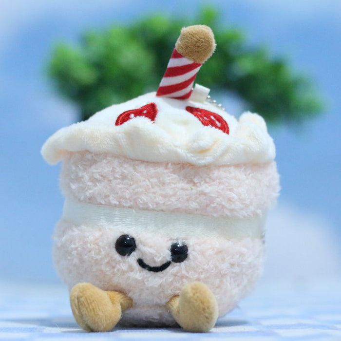 Wholesale Cake Milk Tea Cup Pendant Cartoon Plush Bag Pendant Doll Keychain