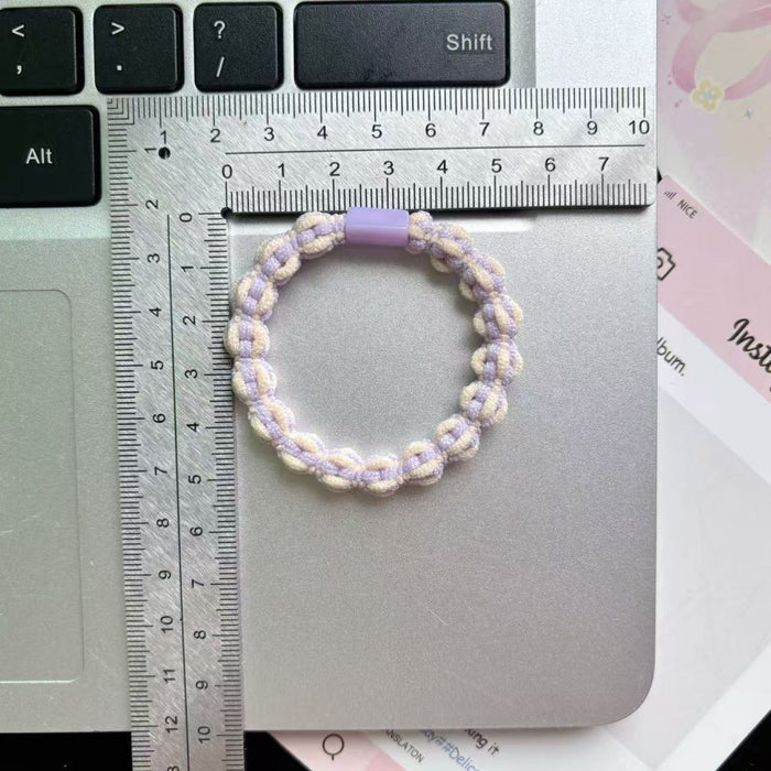 Wholesale Peas Hair Band Rubber Band Twist Hair Rope Cute Hair Band Leather Cover Rope