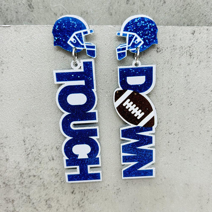 Wholesale Baseball Earrings Basketball Football Rugby Jersey Acrylic Earrings Jewelry Sports Events