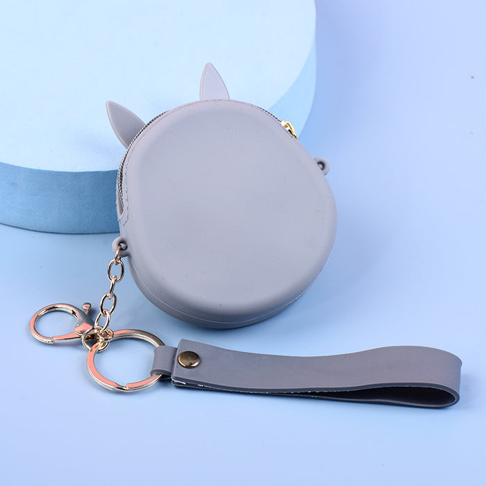 Wholesale Cute Silicone Cartoon Coin Purse Keychain Bag Trendy Unisex Wallet MOQ≥5