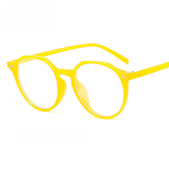 Wholesale Fashion round frame flat light glasses frame anti blue light glasses frame